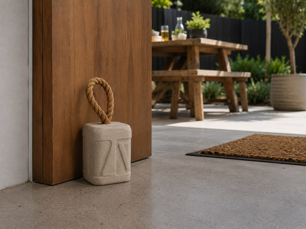 Medium Hooked Finished Cement Door Stopper