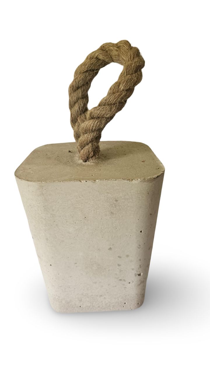 Large Cement Door Stopper - Natural Finish