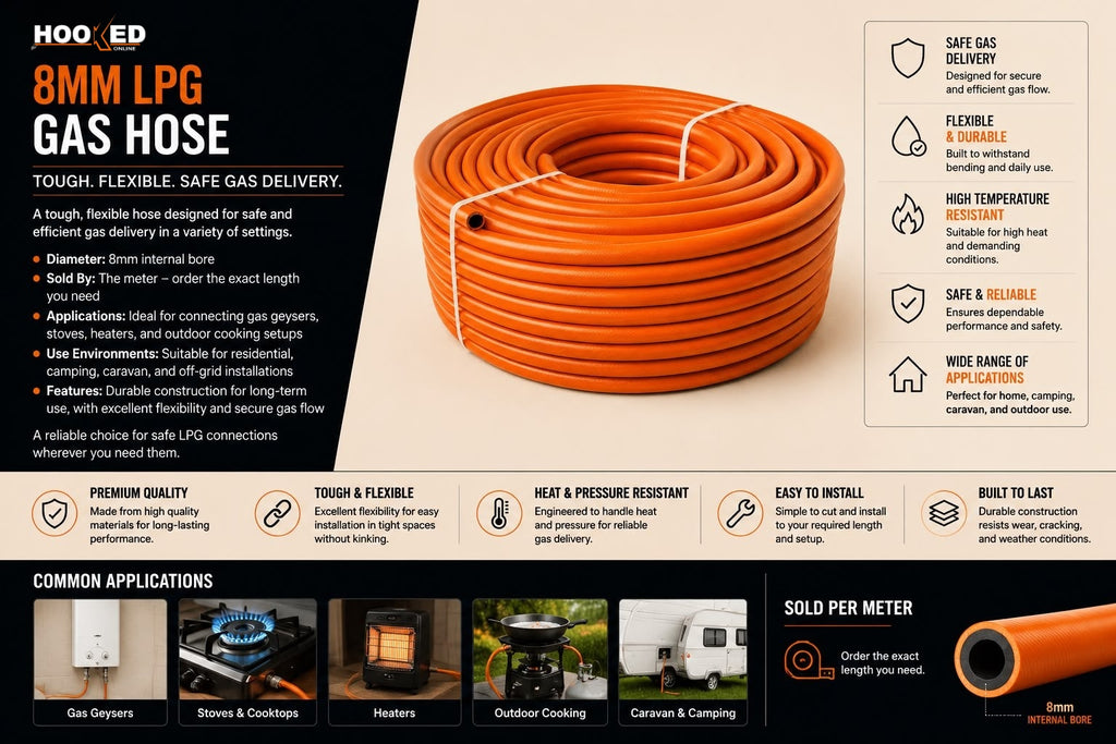 8mm LPG Gas Hose – Sold Per Meter