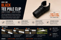 Black Tee Pole Clip