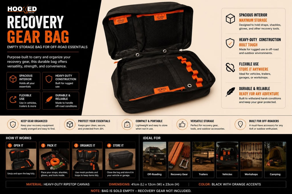 Recovery Gear Bag – Empty Storage Bag for Off-Road Essentials
