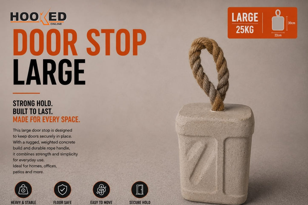 HOOKED Branded Cement Door Stopper - Large