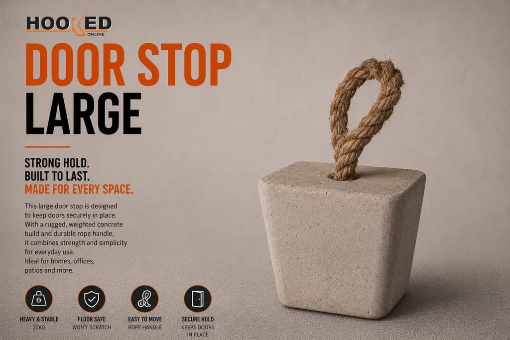 Large Cement Door Stopper - Natural Finish