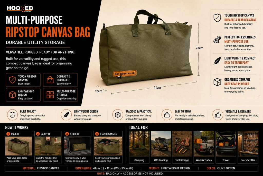 Multi-Purpose Ripstop Canvas Bag – Durable Utility Storage