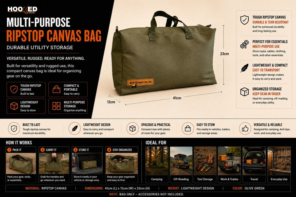 Multi-Purpose Ripstop Canvas Bag – Durable Utility Storage