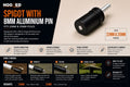 Spigot with 8mm Aluminium Pin