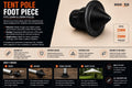 Tent Pole Foot Piece – Fits 22mm & 25mm Poles