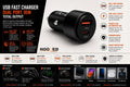 Toocki USB Fast Charger – Dual Port, 95W Total Output
