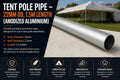 Tent Pole Pipe – 22mm OD, 1.5m Length (Anodized Aluminium)