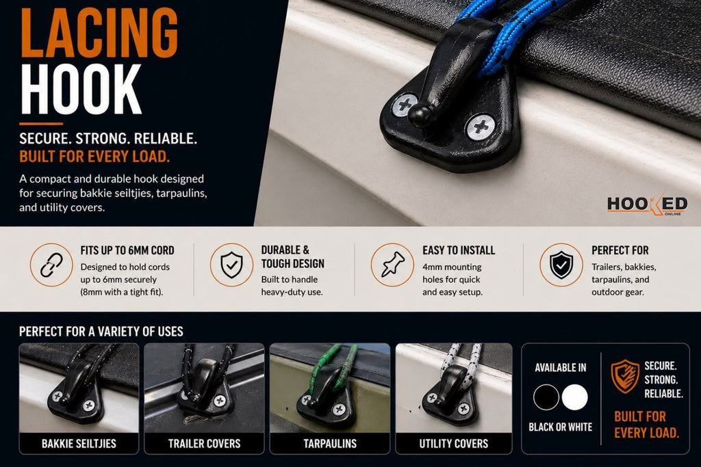 Lacing Hook – Black or White (33mm x 28.5mm)