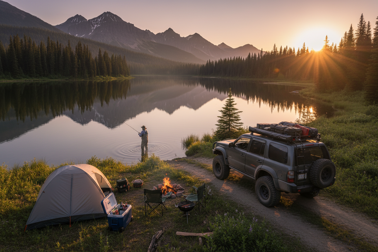 camping, fishing and 4x4