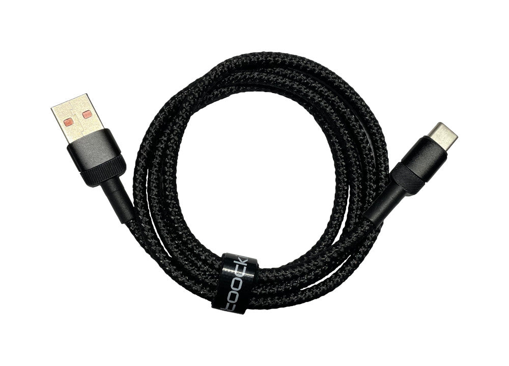 Toocki USB Fast Charging Cable – Type-A to Type-C (100W, 1m, Black)
