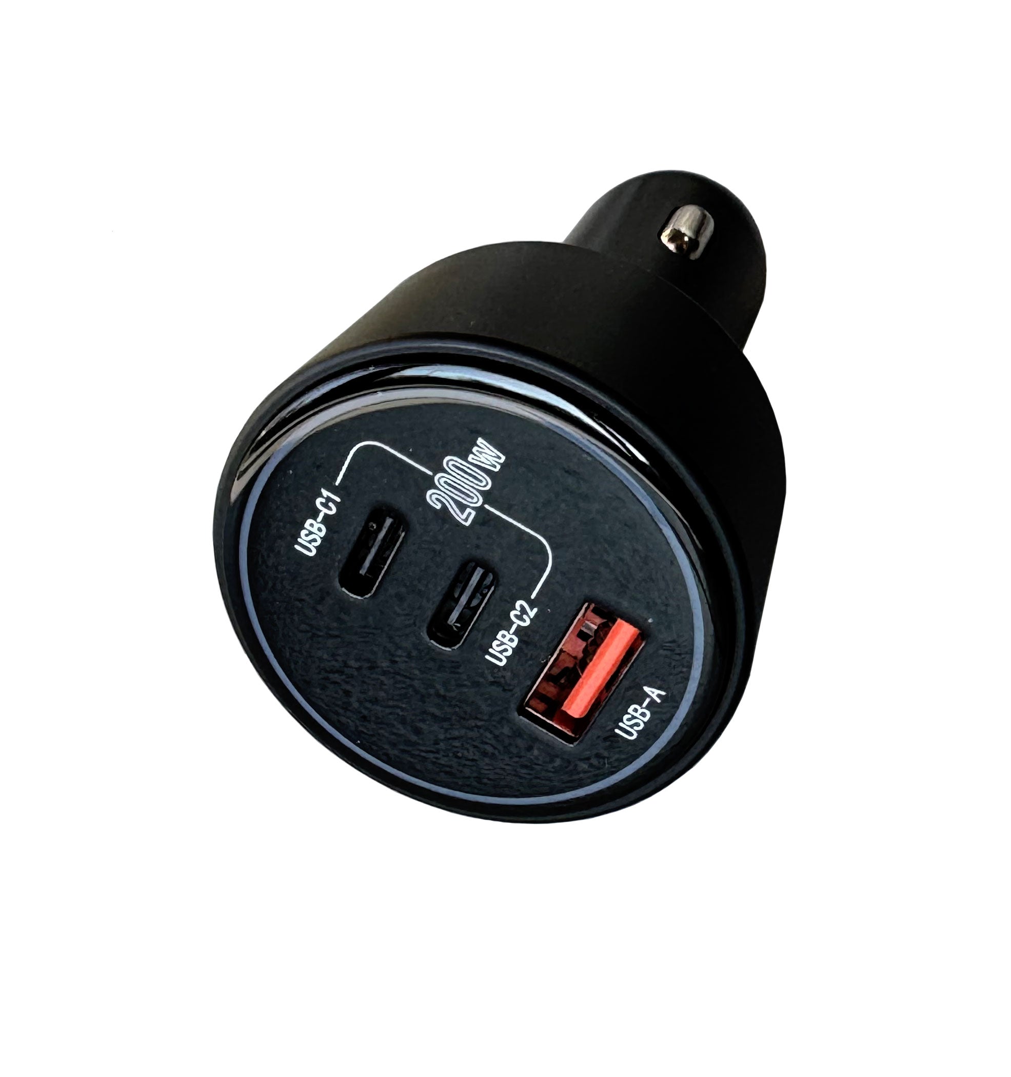 High-Power USB Car Charger – 3-Port, 200W Total Output