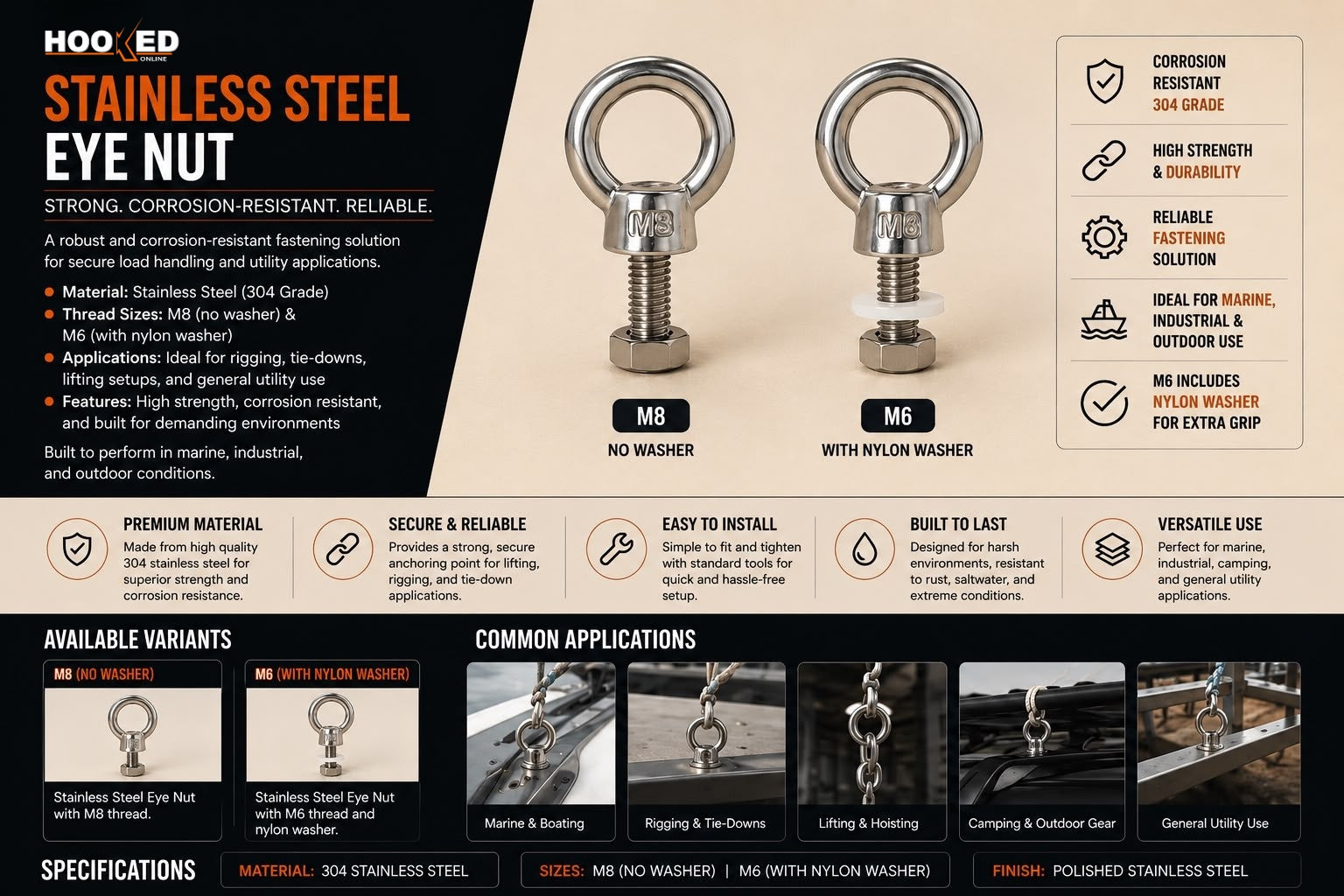Stainless Steel Eye Nut