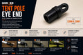 Tent Pole Eye End (Black)