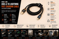 USB-A to Lightning Fast Charging Cable – 2.4A Output (IPhone)